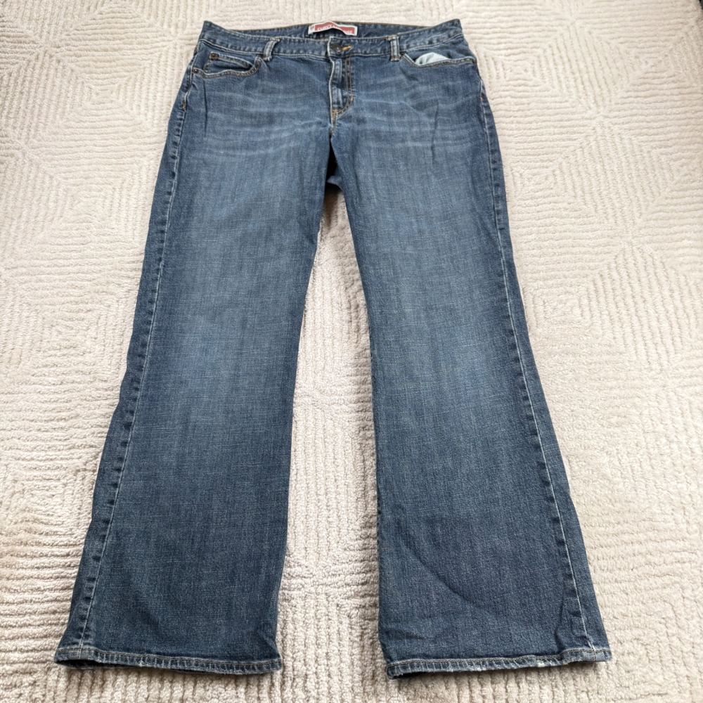 GAP Jeans Womens 14 ANK Blue Curvy Low Rise Flare Bootcut Y2K Denim Indie Boho